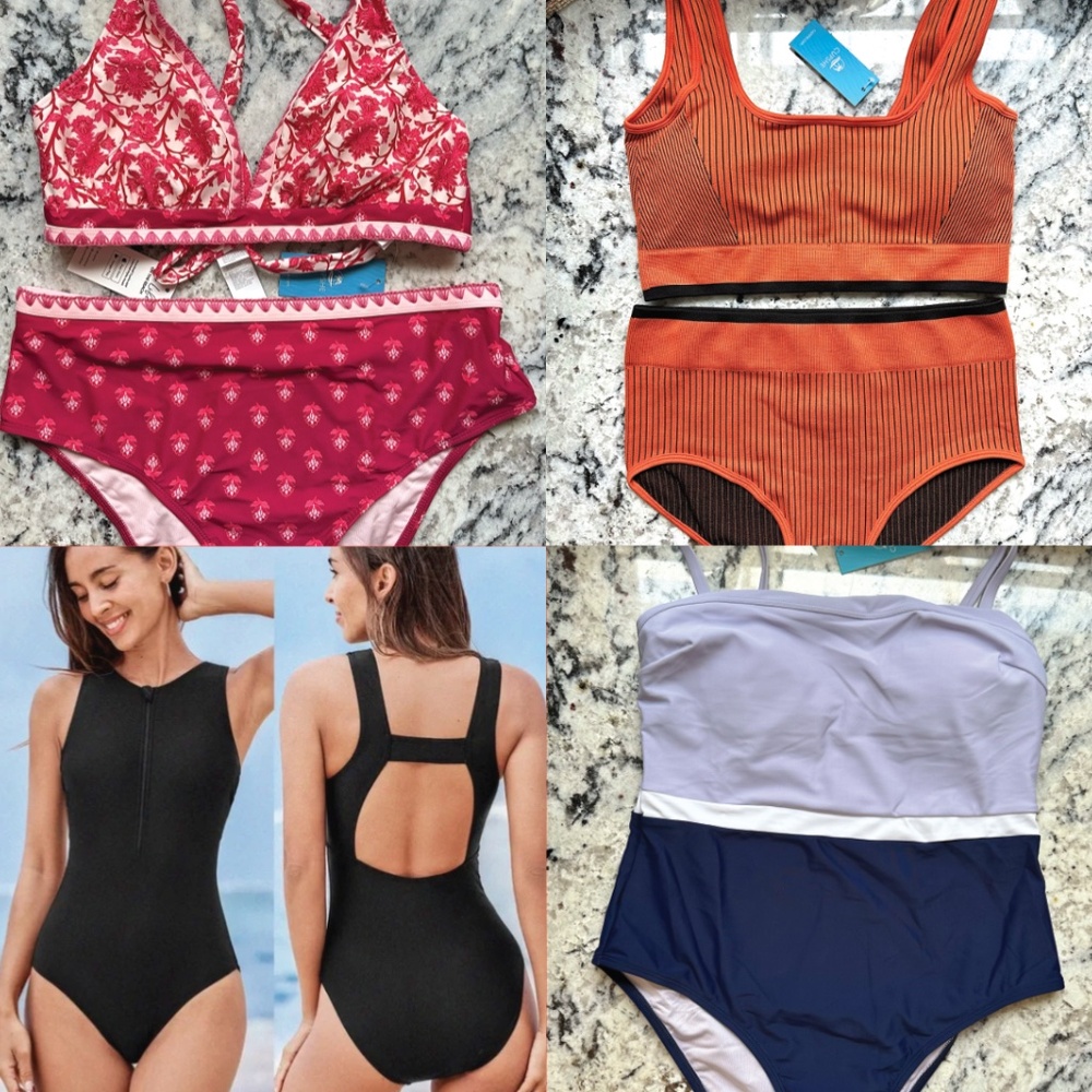 Cupshe Swimsuit Bundle! Mixed Sizes Medium + Large NEW WITH TAGS